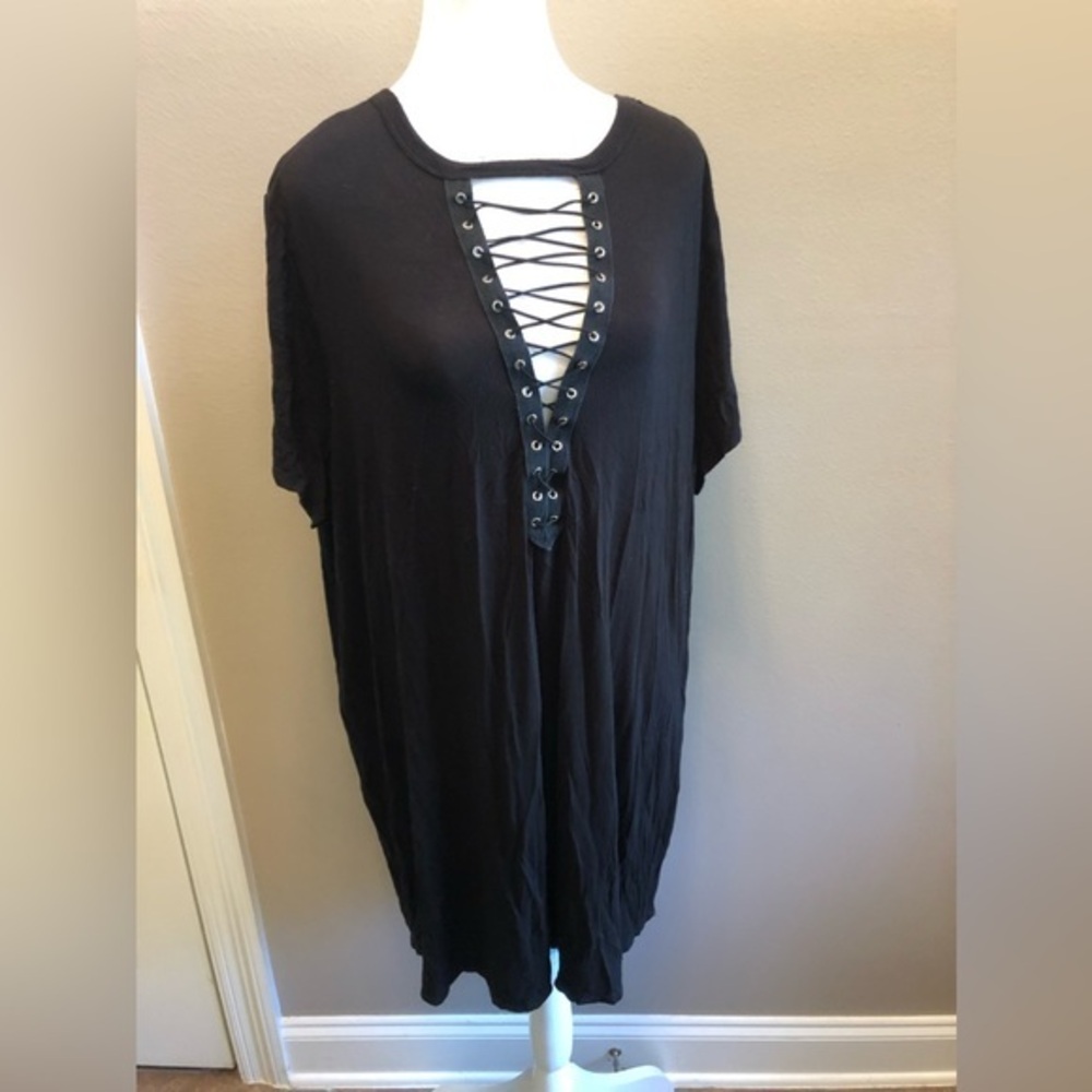 Vintage Hippie Chic T-shirt Dress Bathing Suit Cover